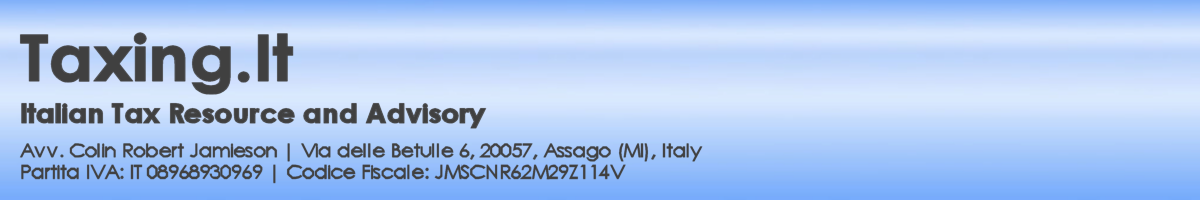 Taxing.It — Italian tax resource and advisory